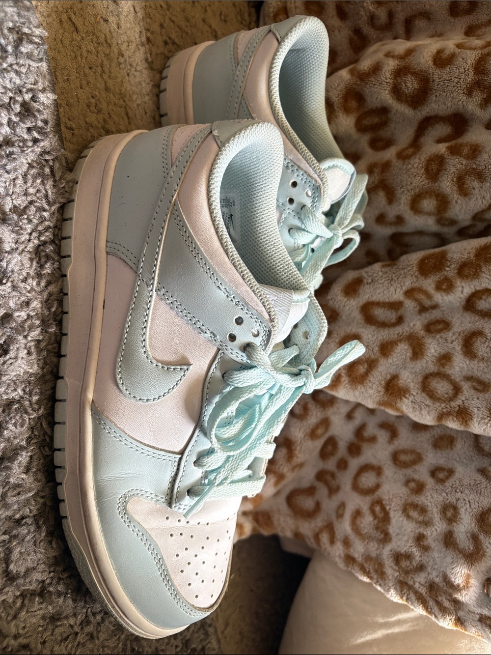 Nike Low Top Sneakers in Mint Green and White